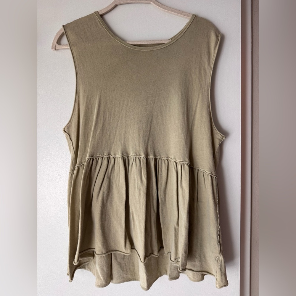 We The Free Olive Sleeveless Muscle Tee